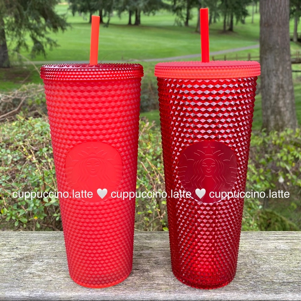 ❤️LAST SET❤️Starbucks US Red Studded Tumbler & China Strawberry Overseas Studded - Picture 5 of 6